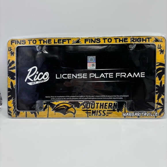 Southern Miss Golden Eagles License Plate Cover NWT - Picture 3 of 4